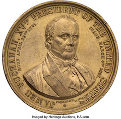 James Buchanan Inaugural Medal obverse
